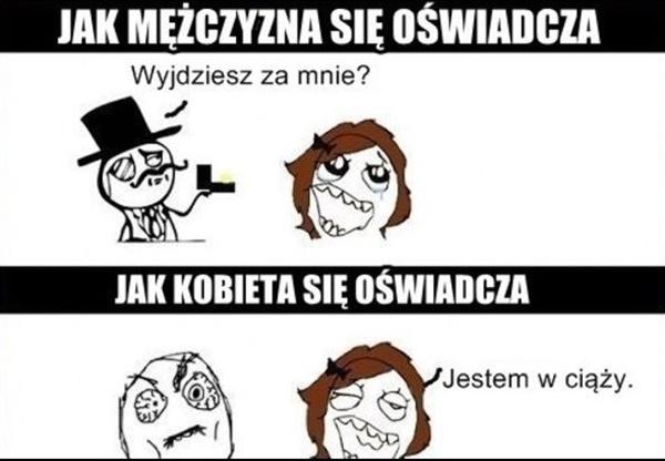 Oświadczyny - mężczyźni vs. kobiety