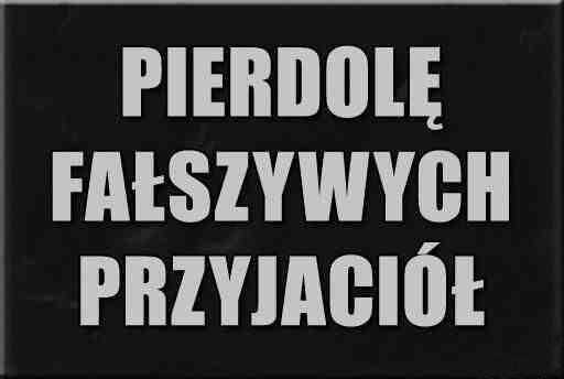 Pierdolę fałszywych przyjaciół