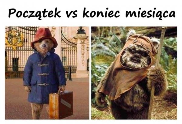 Początek vs koniec miesiąca