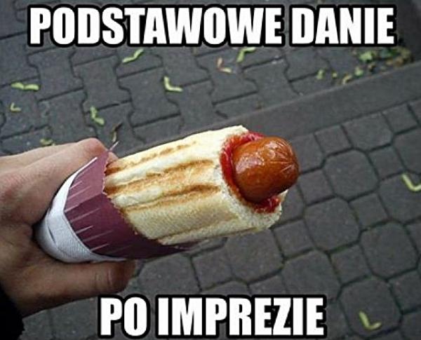 Podstawowe danie po imprezie