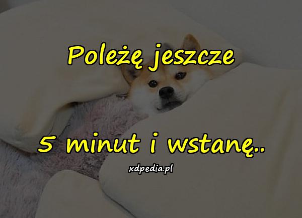 Poleżę jeszcze 5 minut i wstanę