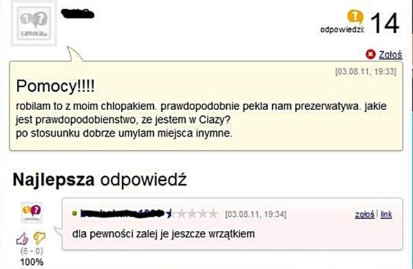 - Pomocy!!! Robiłam to z moim chłopakiem, prawdopodobnie