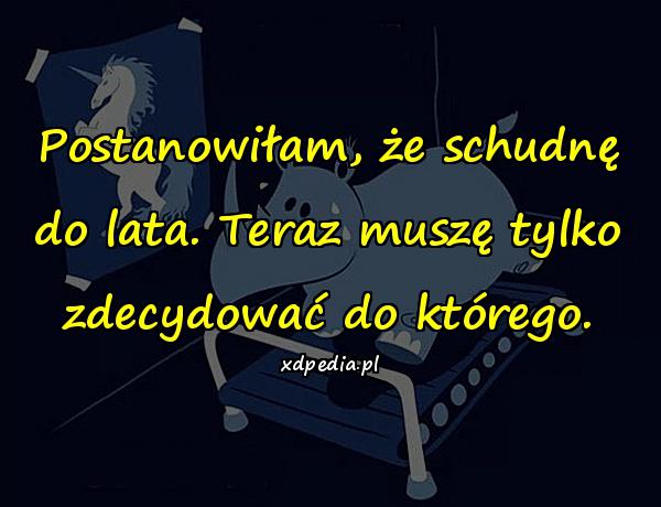 Postanowiłam, że schudnę do lata. Teraz muszę tylko