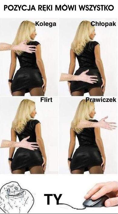 Pozycja ręki mówi wszystko: kolega, chłopak, flirt