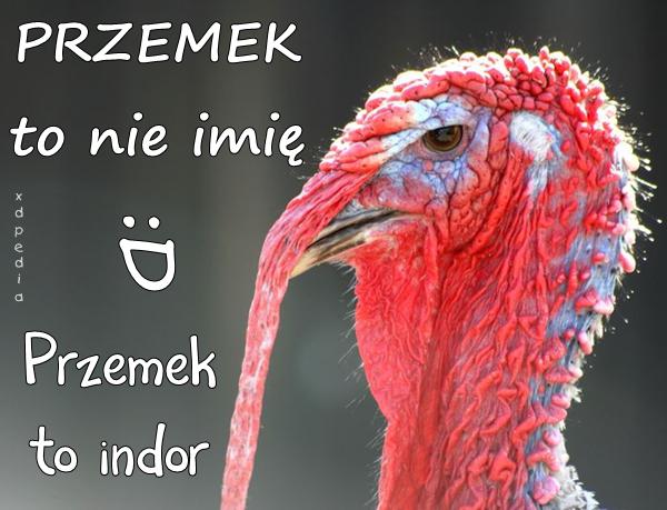 PRZEMEK to nie imię, Przemek to indor :D