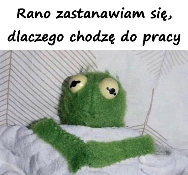 Rano zastanawiam się, dlaczego chodzę do pracy