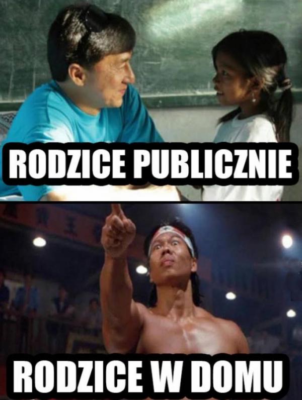 Rodzice publicznie i w domu