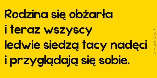 Rodzina się obżarła i teraz wszyscy ledwie siedzą tacy