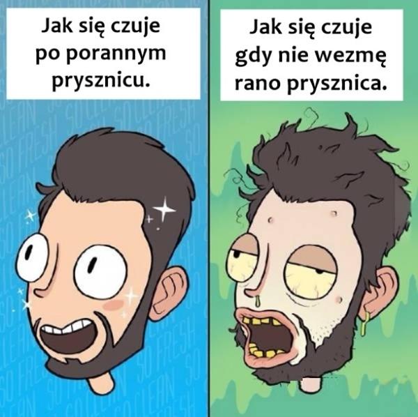 Samopoczucie a prysznic