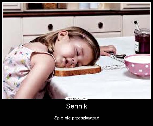 Sennik Śpię nie przeszkadzać