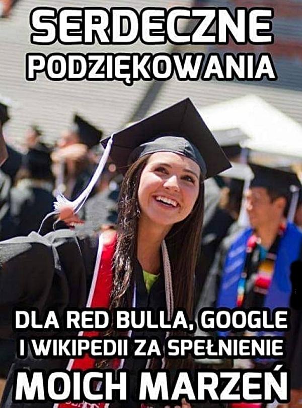 Serdeczne podziękowania dla red bulla, google i wikipedii