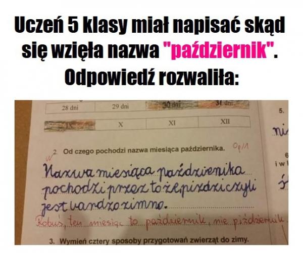 Skąd się wzięła nazwa październik