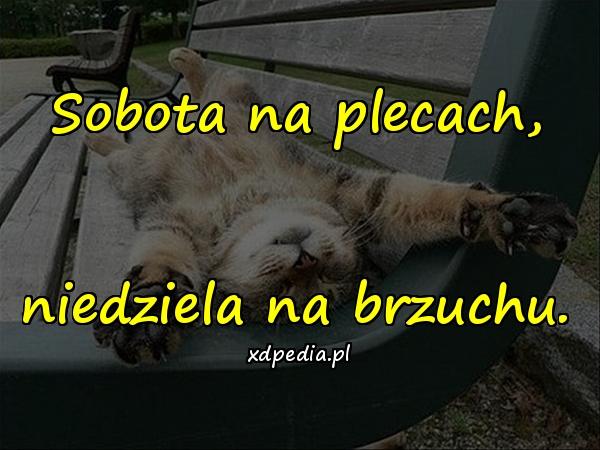 Sobota na plecach, niedziela na brzuchu