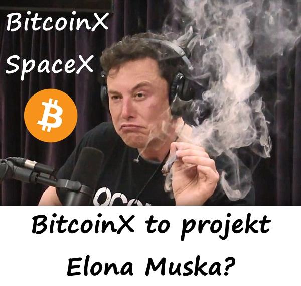 SpaceX i BitcoinX BitcoinX to projekt Elona Muska