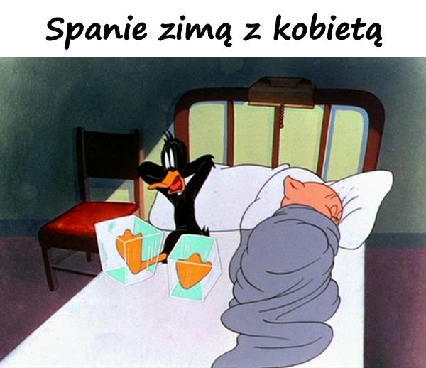 Spanie zimą z kobietą