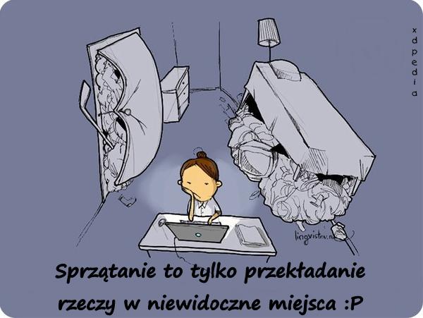 Sprzątanie to tylko przekładanie rzeczy w niewidoczne