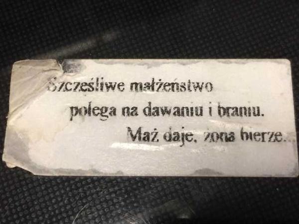 Szczęśliwe małżeństwo polega na dawaniu i braniu. Mąż daje