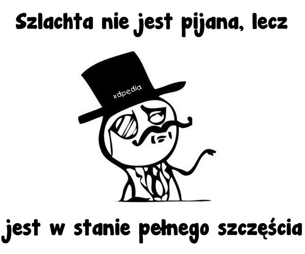 Szlachta nie jest pijana, lecz jest w stanie pełnego