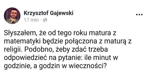 Słyszałem, że od tego roku matura z matematyki będzie