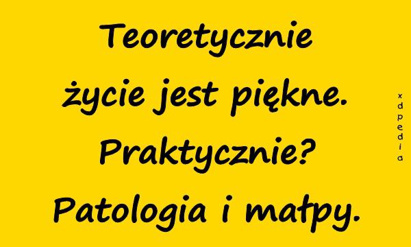 Teoretycznie życie jest piękne. Praktycznie? Patologia i