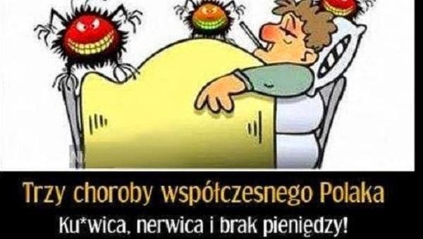 Trzy chore współczesnego polaka ku.wica, nerwica i brak