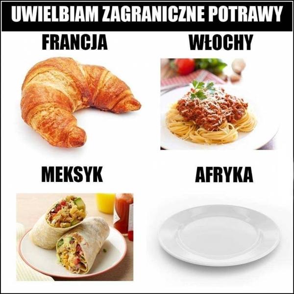 Uwielbiam zagraniczne potrawy