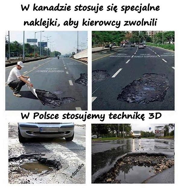 W kanadzie stosuje się specjalne naklejki, aby kierowcy