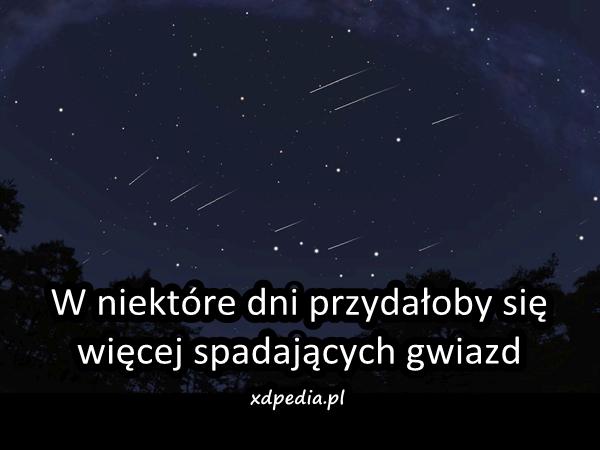 W niektóre dni przydałoby się więcej spadających gwiazd