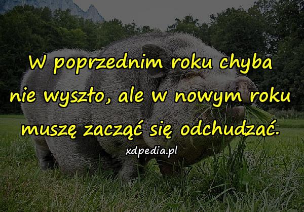 W poprzednim roku chyba nie wyszło, ale w nowym roku muszę