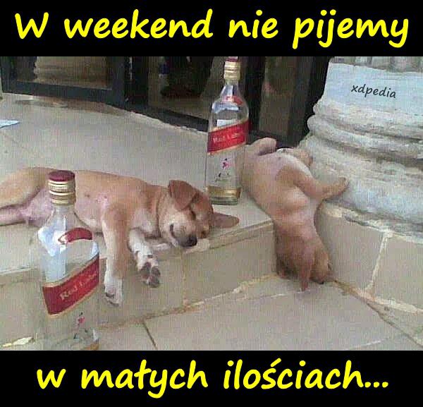 W weekend nie pijemy w małych ilościach