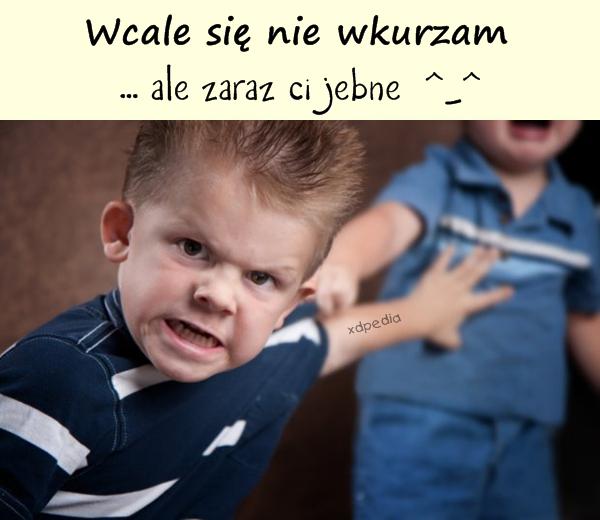 Wcale się nie wkurzam ^_^ ... ale zaraz ci jebne