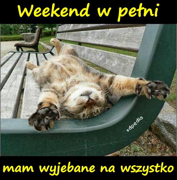 Weekend w pełni i mam wyjebane na wszystko