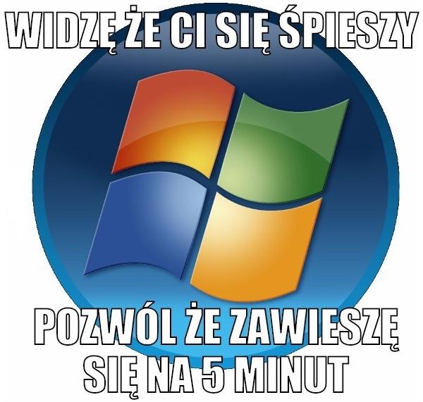 Widzę, że Ci się śpieszy pozwól, że zawieszę się na 5 minut