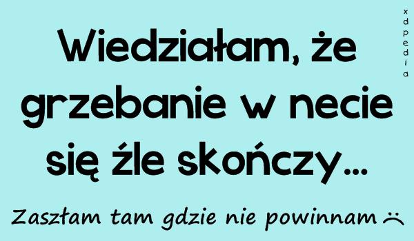 Wiedziałam, że grzebanie w necie się źle skończy... Zaszłam