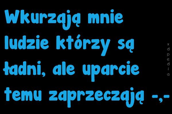 Wkurzają mnie ludzie którzy są ładni, ale uparcie temu