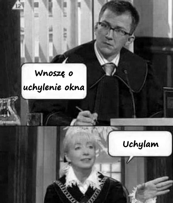 Wnoszę o uchylenie okna