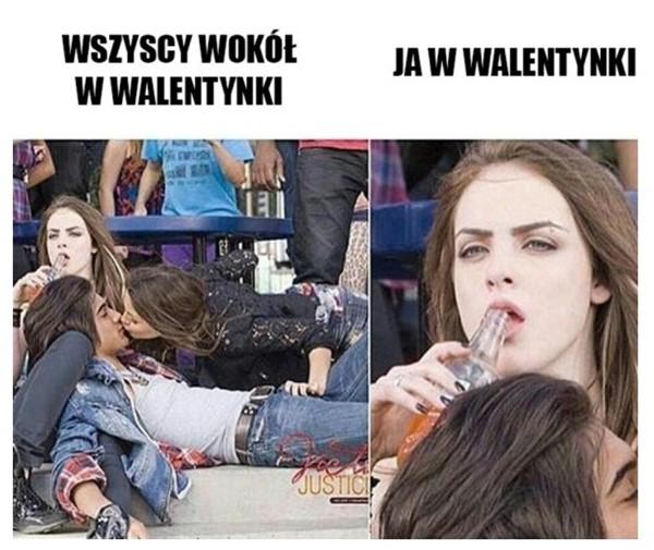 Wszyscy wokół w Walentynki i ja w Walentynki