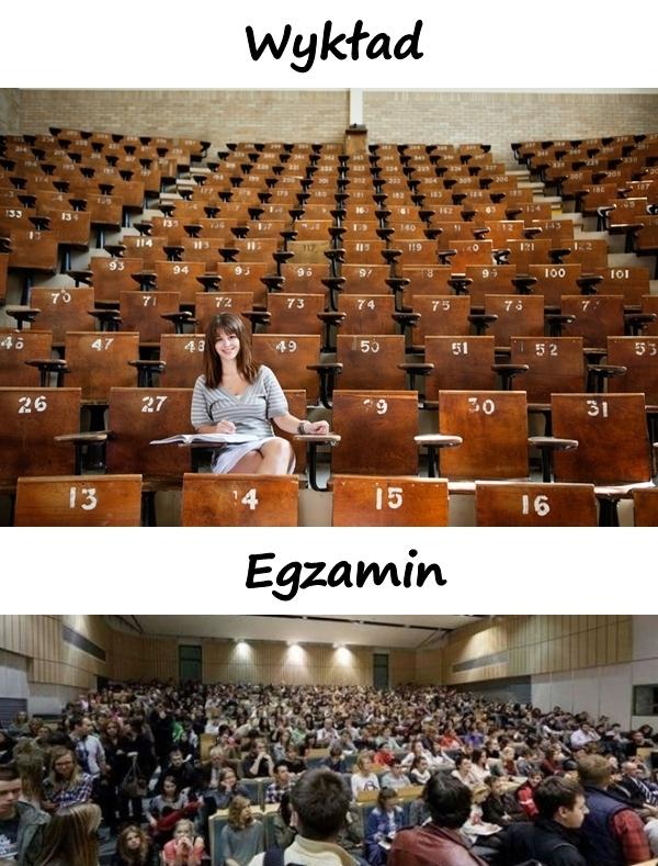 Wykład vs. egzamin