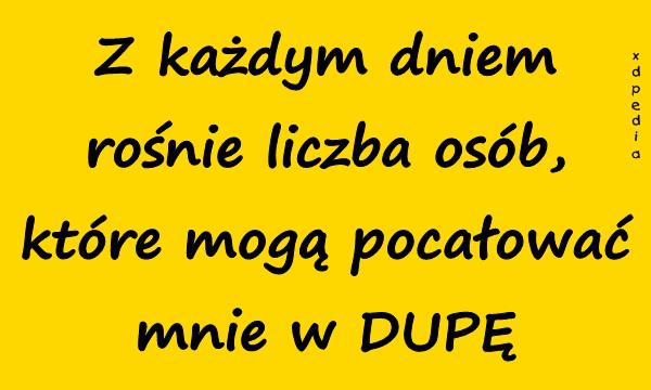 Z każdym dniem rośnie liczba osób, które mogą pocałować