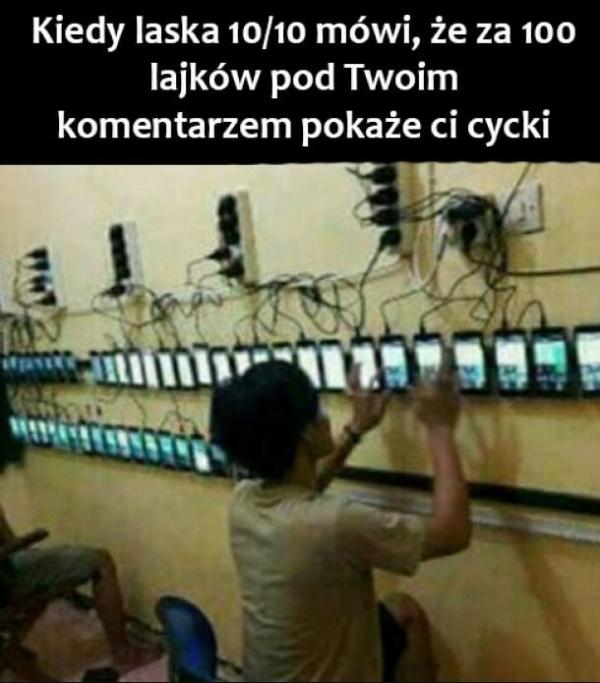 Za 100 lajków pokaże Ci cycki