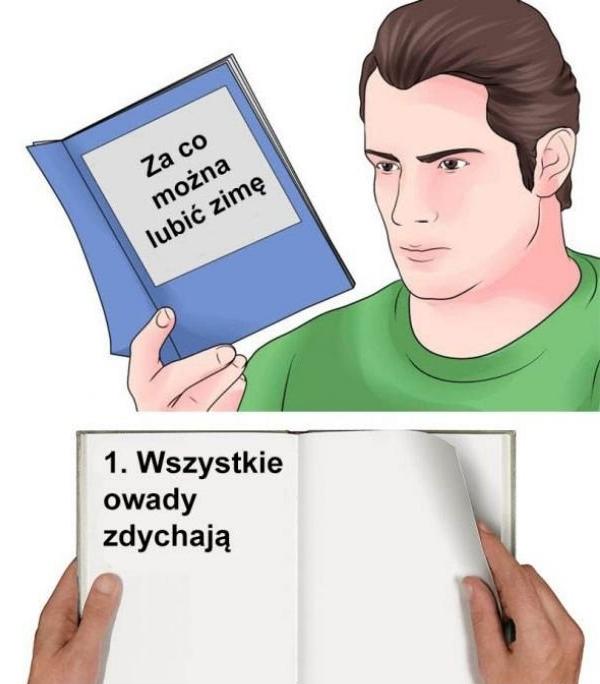 Za co można lubić zimę? Wszystkie owady zdychają