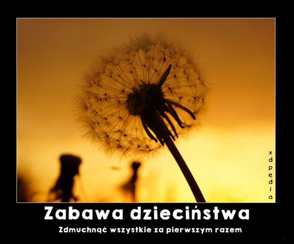 Zabawa dzieciństwa - zdmuchnąć wszystkie za pierwszym razem