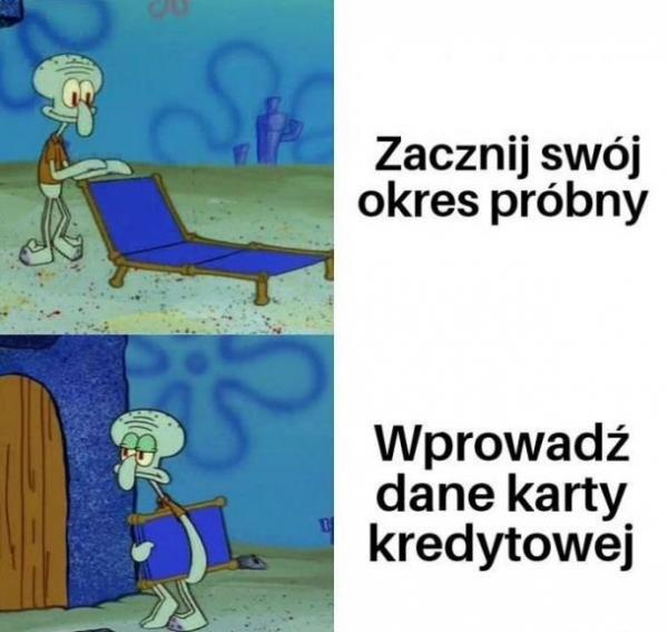 Zacznij swój okres próbny. Wprowadź dane karty kredytowej