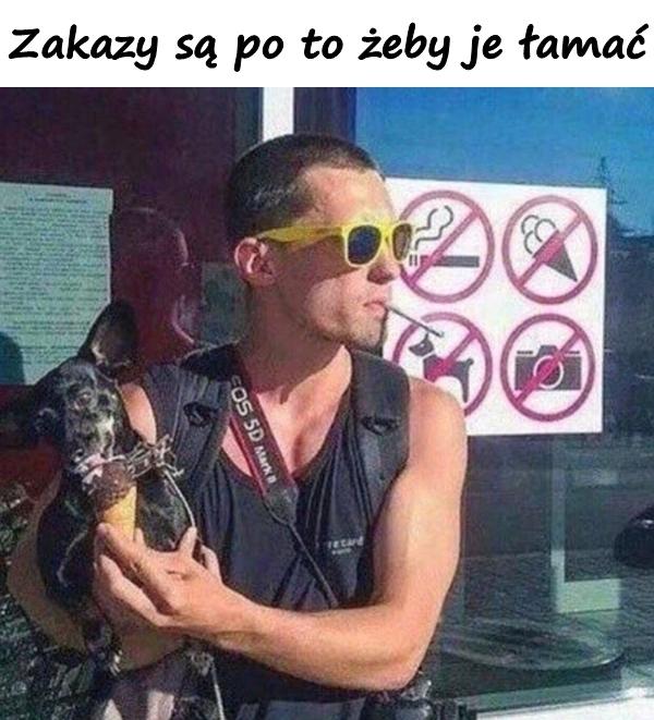 Zakazy są po to żeby je łamać