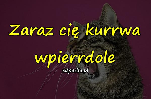 Zaraz cię kurrwa wpierrdole