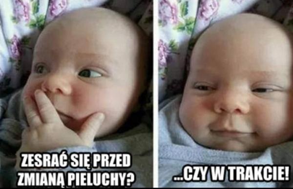 Zesrać się przed zmianą pieluchy? Czy w trakcie
