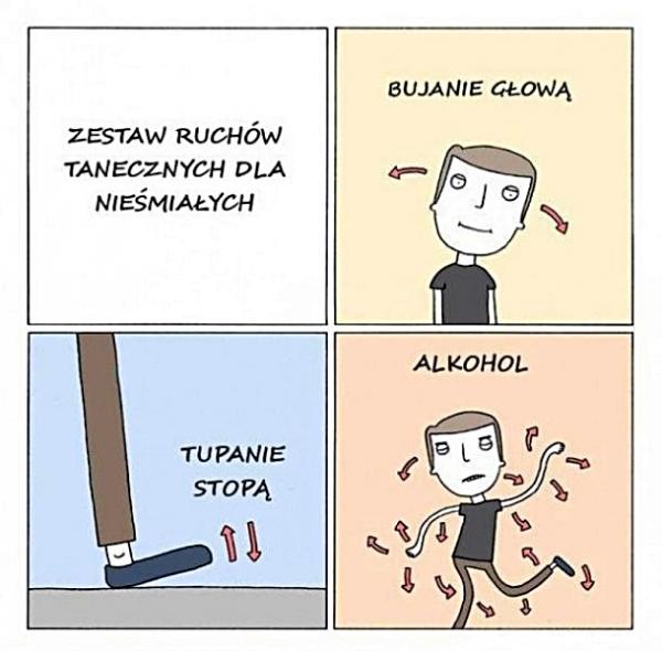 Zestaw ruchów tanecznych dla nieśmiałych