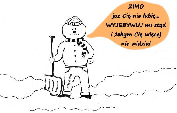 ZIMO już Cię nie lubię... WYJEBYWUJ mi stąd i żebym Cię