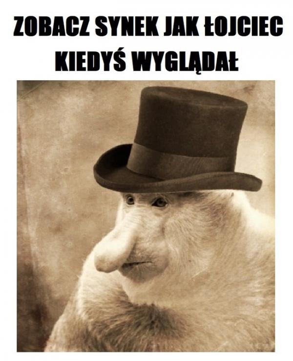 Zobacz synek jak łojciec kiedyś wyglądał