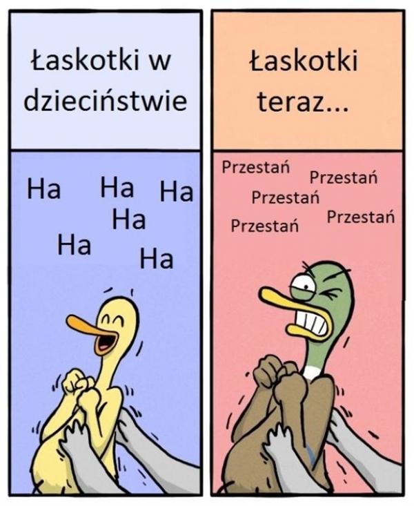 Łaskotki w dzieciństwie i teraz